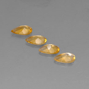 Gemas de citrino amarillo natural de  ct, en forma de pera, VVS-VS