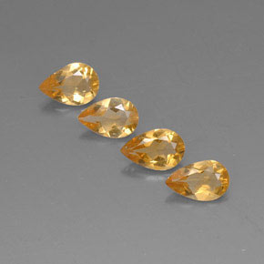 Gemas de citrino amarillo natural de  ct, en forma de pera, VVS-VS