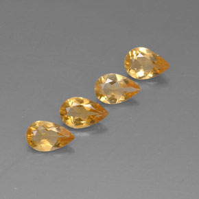 Gemas de citrino amarillo natural de  ct, en forma de pera, VVS-VS