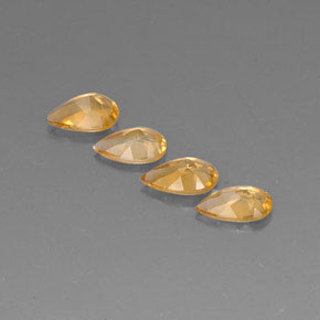 Gemas de citrino amarillo natural de  ct, en forma de pera, VVS-VS