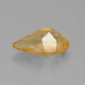 Citrino amarillo natural de 0,70 ct, en forma de pera, VVS