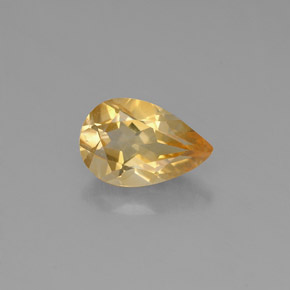 Citrino amarillo natural de 0,74 ct, en forma de pera, VVS