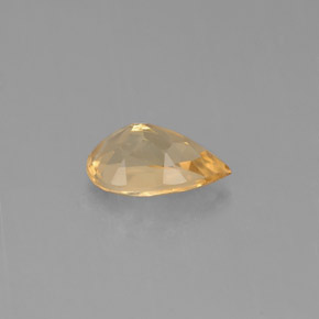 Citrino amarillo natural de 0,69 ct, en forma de pera, VVS