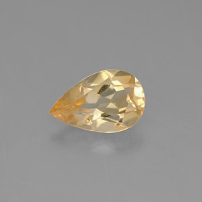 Citrino amarillo natural de 0,74 ct, en forma de pera, VVS-VS