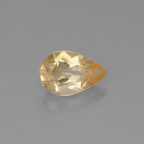 Citrino amarillo natural de 0,74 ct, en forma de pera, VVS-VS