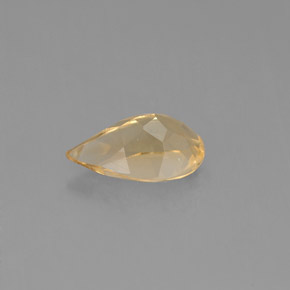 Citrino amarillo natural de 0,74 ct, en forma de pera, VVS-VS