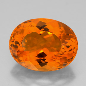 Citrino naranja natural de 8,38 ct, corte óvalo, VVS