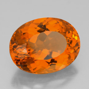 Citrino naranja natural de 8,38 ct, corte óvalo, VVS