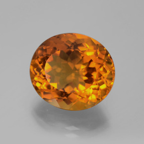 Citrino Naranja amarillo natural de 9.98 ct, Corte Óvalo, IF