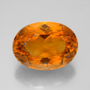 Citrino naranja natural de 9,35 ct, corte óvalo, IF