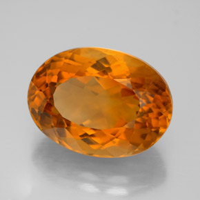 Citrino naranja natural de 9,35 ct, corte óvalo, IF