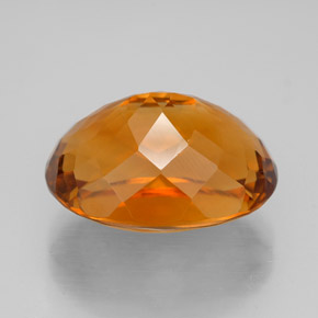 Citrino naranja natural de 9,35 ct, corte óvalo, IF