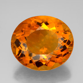 Citrino naranja natural de 10,26 ct, corte óvalo, IF