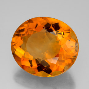 Citrino naranja natural de 10,26 ct, corte óvalo, IF