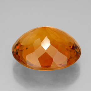 Citrino naranja natural de 10,26 ct, corte óvalo, IF