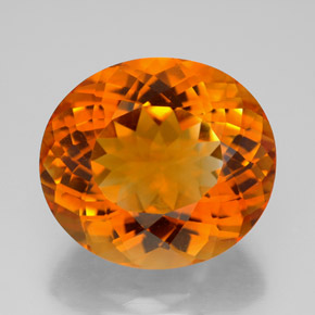 Citrino naranja natural de 11,01 ct, corte óvalo, IF