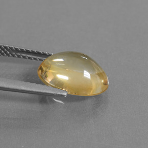 Citrino oro natural de 3,21 ct, corte óvalo, transparente