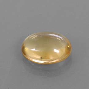 Citrino amarillo natural de 3,55 ct, corte óvalo, transparente