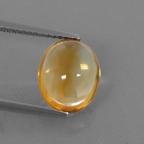 Citrino oro natural de 2,94 ct, corte óvalo, transparente