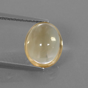 Citrino amarillo natural de 3,01 ct, corte óvalo, transparente
