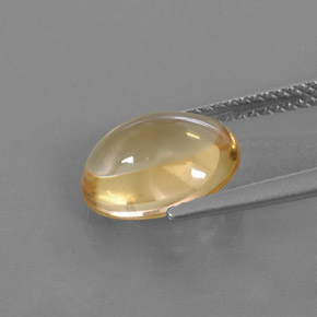 Citrino amarillo natural de 3,01 ct, corte óvalo, transparente
