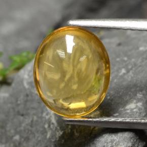 Citrino amarillo natural de 2,55 ct, corte óvalo, transparente