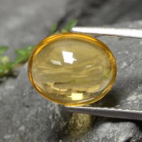 Citrino amarillo natural de 2,55 ct, corte óvalo, transparente