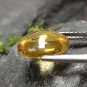 Citrino amarillo natural de 2,55 ct, corte óvalo, transparente