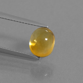 Citrino oro natural de 2,48 ct, corte óvalo, transparente