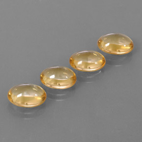 Gemas de citrino dorado natural de 8,20 ct, corte óvalo, transparente