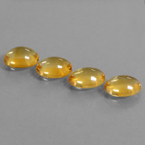 Gemas de Citrino Dorado amarillo natural de  ct, Corte Óvalo, Transparente