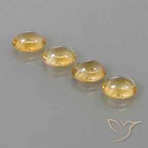 Gemas de Citrino Naranja dorado natural de 9.43 ct, Ovalada, Transparente