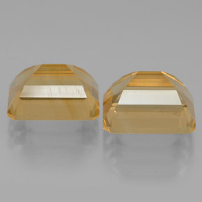 Gemas de citrino amarillo natural de  ct, corte esmeralda, VS