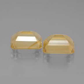 Gemas de citrino amarillo natural de  ct, corte esmeralda, VS