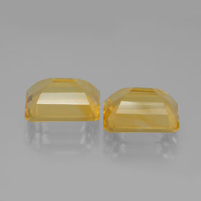 Gemas de citrino amarillo natural de  ct, corte esmeralda, VS