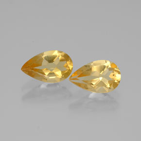 Gemas de citrino amarillo natural de  ct, en forma de pera, VVS