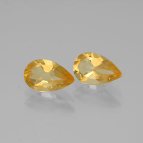 Gemas de citrino amarillo natural de  ct, en forma de pera, VVS