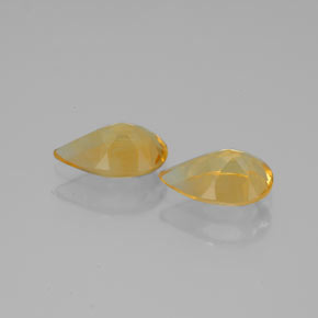 Gemas de citrino amarillo natural de  ct, en forma de pera, VVS