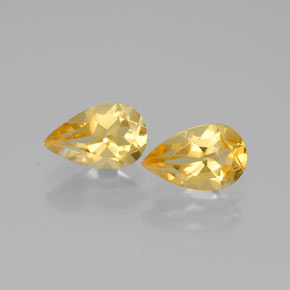 Gemas de citrino amarillo natural de  ct, en forma de pera, VVS