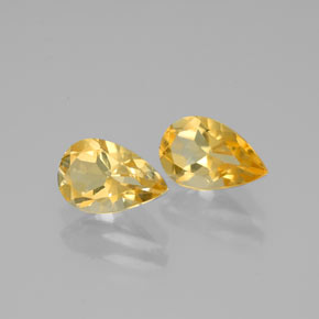 Gemas de citrino amarillo natural de  ct, en forma de pera, VVS