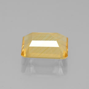 Citrino amarillo natural de 1,92 ct, corte esmeralda, VS
