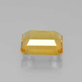 Citrino amarillo natural de 2,01 ct, corte esmeralda, VS