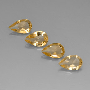 Gemas de citrino amarillo natural de  ct, en forma de pera, VVS-VS