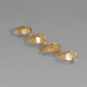 Gemas de citrino amarillo natural de  ct, en forma de pera, VVS-VS