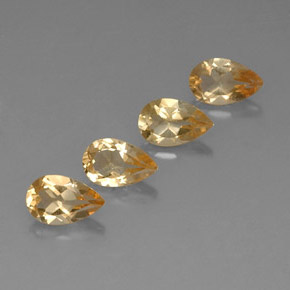 Gemas de citrino amarillo natural de  ct, en forma de pera, VVS-VS