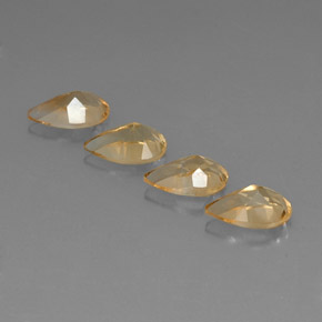 Gemas de citrino amarillo natural de  ct, en forma de pera, VVS-VS