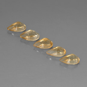 Gemas de citrino amarillo natural de 4,35 ct, en forma de pera, VVS-VS
