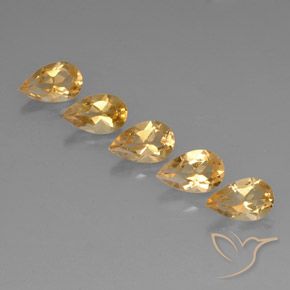 4.02ctw Natural Dorado Citrino, En forma de pera, VVS-VS