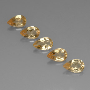 Gemas de Citrino Dorado natural de 3.52 ct, En forma de pera, VVS-VS