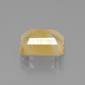 Citrino amarillo natural de 2,05 ct, corte esmeralda, VS